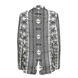 Blazer Framed Bordado Bicolor