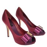 Sapato-Louis-Vuitton-Peep-Toe-Cetim-Bordo