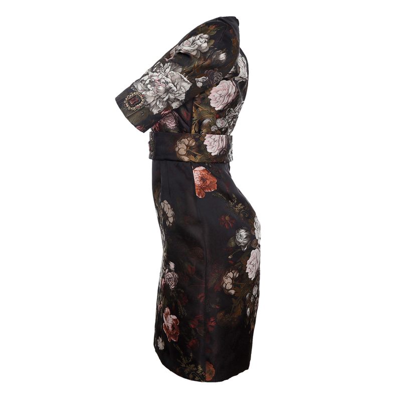 Vestido-Dolce---Gabbana-Floral-Preto