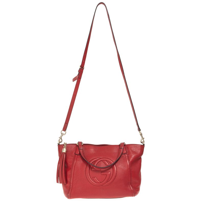 Bolsa-Gucci-Tote-com-Ziper-Vermelha