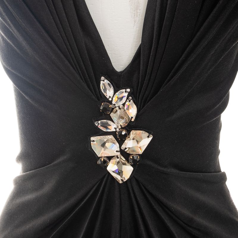 Vestido-Blumarine-Malha-Preto-com-Pedraria