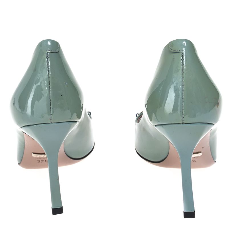 Sapato-Gucci-Peep-Toe-Horsebit-Verde