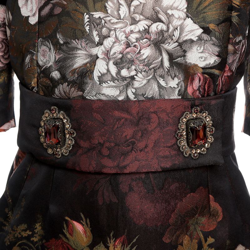 Vestido-Dolce---Gabbana-Floral-Preto