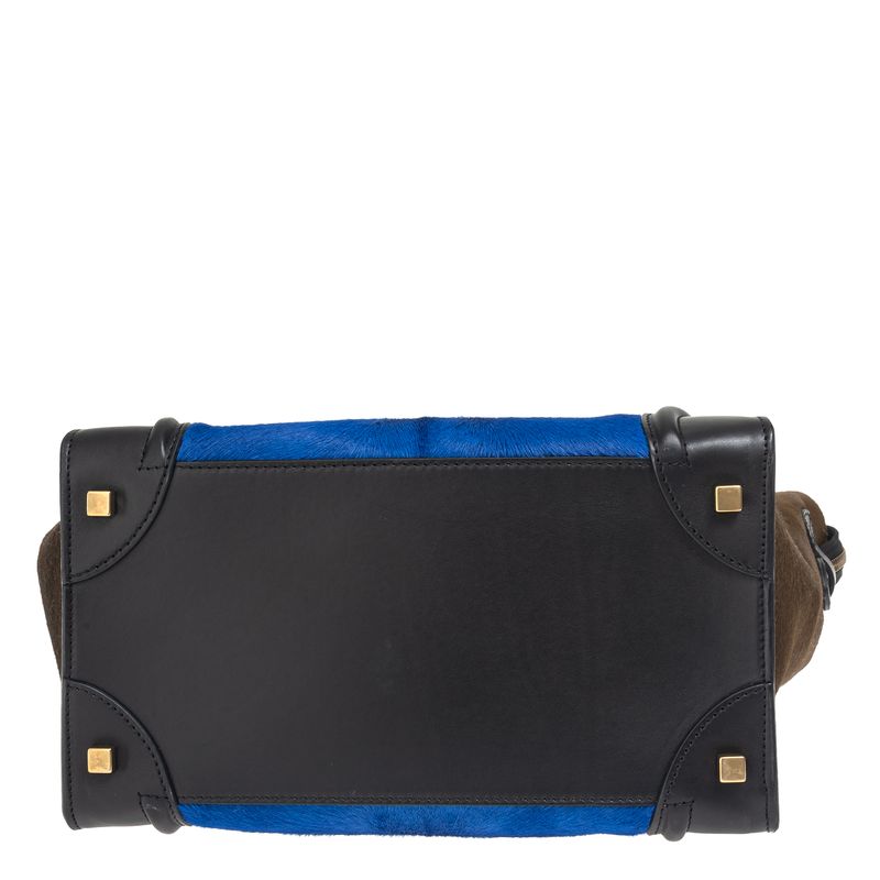 Bolsa-Celine-Luggage-Pelo-Azul-Marrom-e-Preta