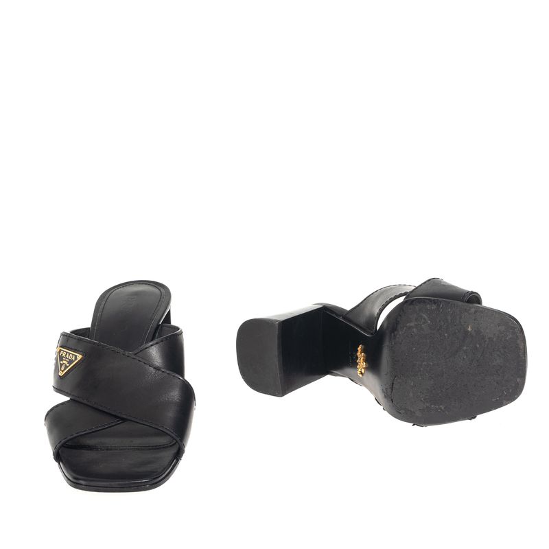 Sandalia-Prada-Mule-Couro-Preta