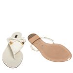 Sandalia-Louis-Vuitton-Rasteira-Damier-Branca-