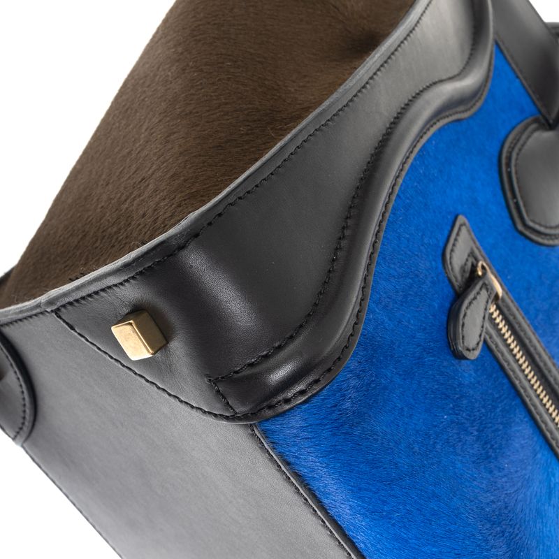 Bolsa-Celine-Luggage-Pelo-Azul-Marrom-e-Preta