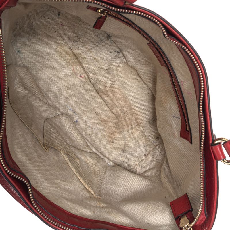 Bolsa-Gucci-Tote-com-Ziper-Vermelha