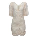 Vestido-Cris-Barros-Curto-Bufante-Bordado-Creme