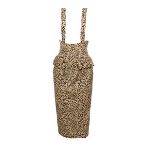 Vestido Paula Raia Jardineira Animal Print