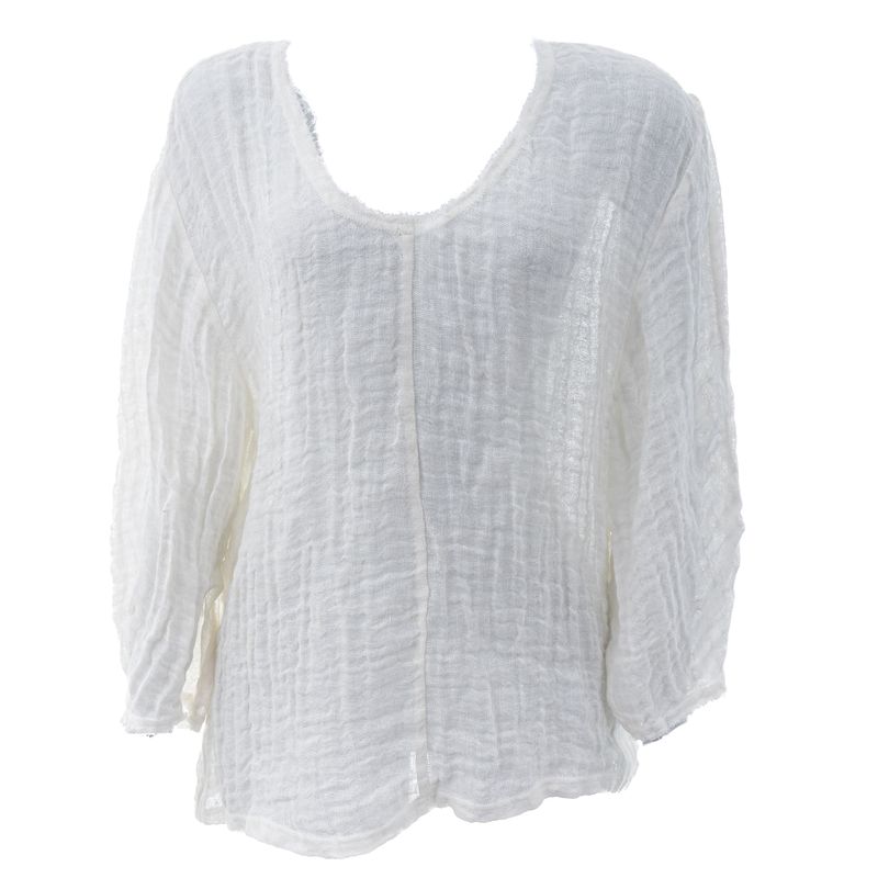 Blusa-By-Malene-Birger-Linho-Texturizado-Branca