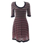 Vestido-Missoni-Trico--Preto-Rosa-e-Amarelo