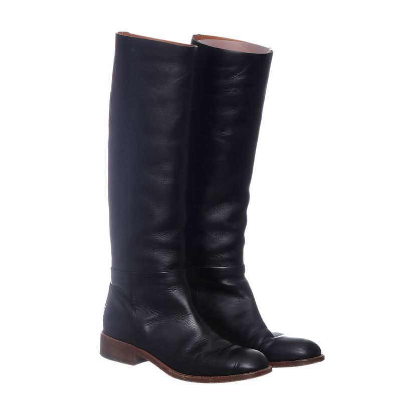 Bota-Celine-Couro-Preto