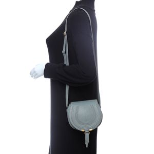 Bolsa Chloé Marcie Pequena Couro Azul