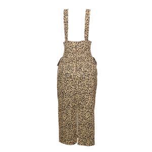 Vestido Paula Raia Jardineira Animal Print