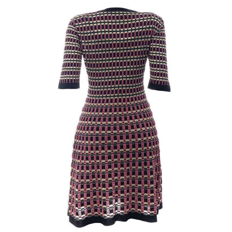 Vestido-Missoni-Trico--Preto-Rosa-e-Amarelo