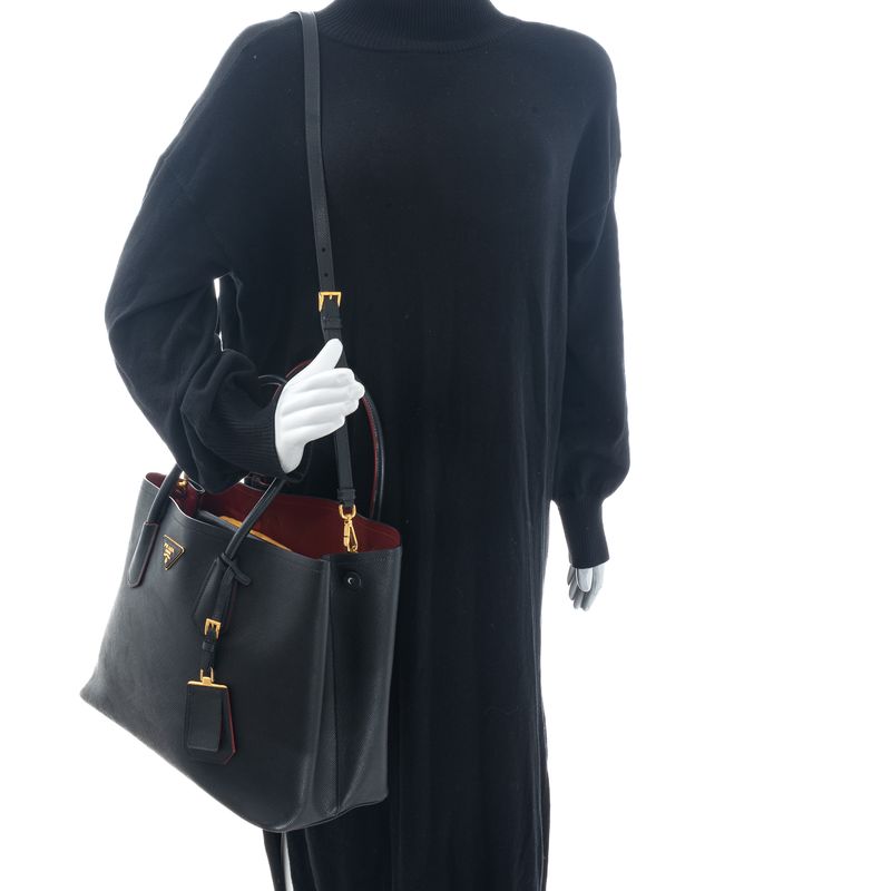 Bolsa-Prada-Double-Media-Preta-