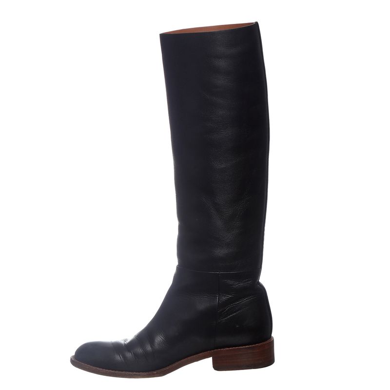 Bota-Celine-Couro-Preto