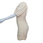 Vestido-Cris-Barros-Curto-Bufante-Bordado-Creme