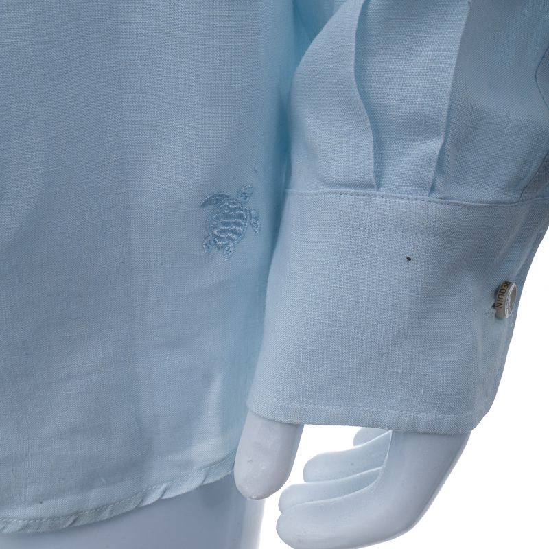 Camisa-Vilebrequin-Linho-Azul