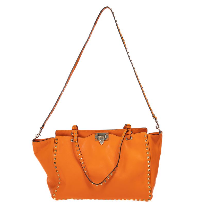 Bolsa-Valentino-Garavani-Tote-Rockstud-Laranja-