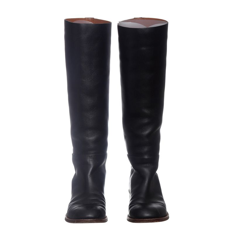Bota-Celine-Couro-Preto