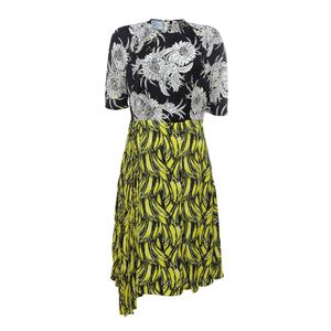 Vestido Prada Estampa Flores e Bananas