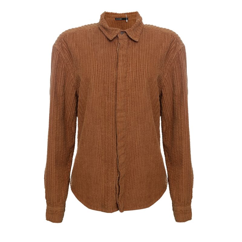 Camisa-Handred-Veludo-Cotele-Caramelo