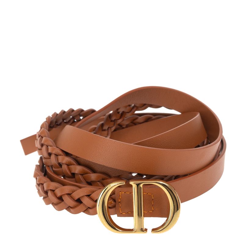 Cinto-Christian-Dior-Duplo-Marrom