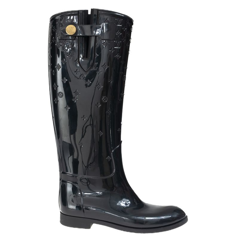 Bota-Louis-Vuitton-Galocha-Monograma-Preta