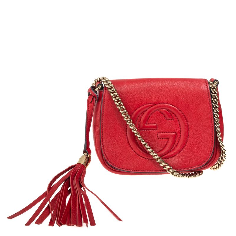 Bolsa-Gucci-Disco-Soho-Chain-Couro-Vermelha