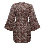 Casaco-Mixed-Jacquard-com-Cinto-Laranja-e-Dourado