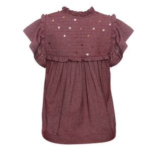 Blusa Savy Bordada Vinho