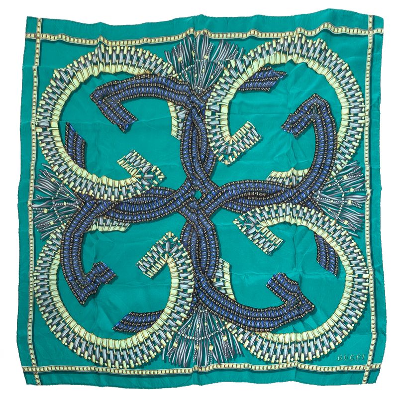 Lenco-Gucci-Seda-Estampado-Verde