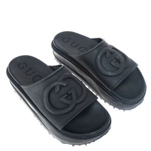 Slide Gucci Plataforma Preto