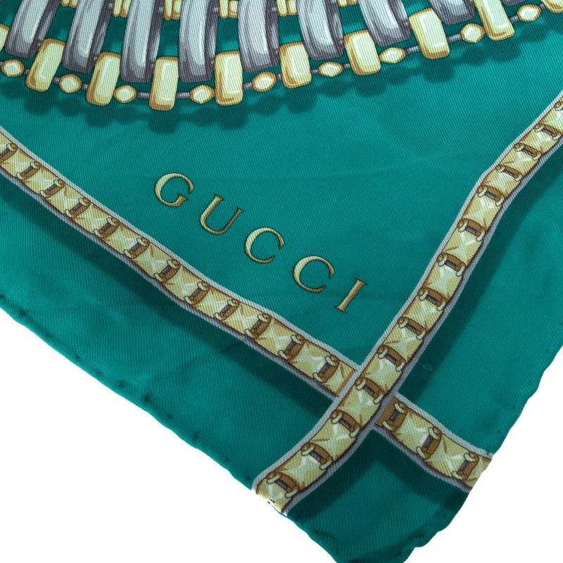 Lenco-Gucci-Seda-Estampado-Verde