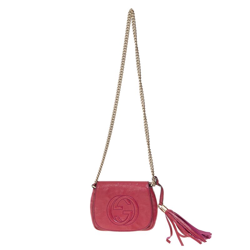 Bolsa-Gucci-Disco-Soho-Chain-Verniz-Cereja