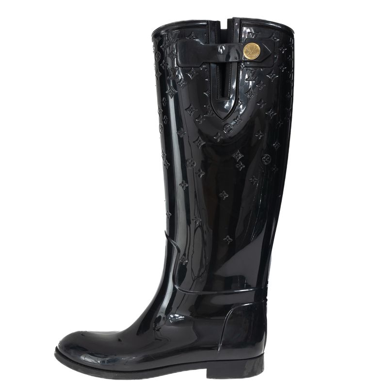 Bota-Louis-Vuitton-Galocha-Monograma-Preta