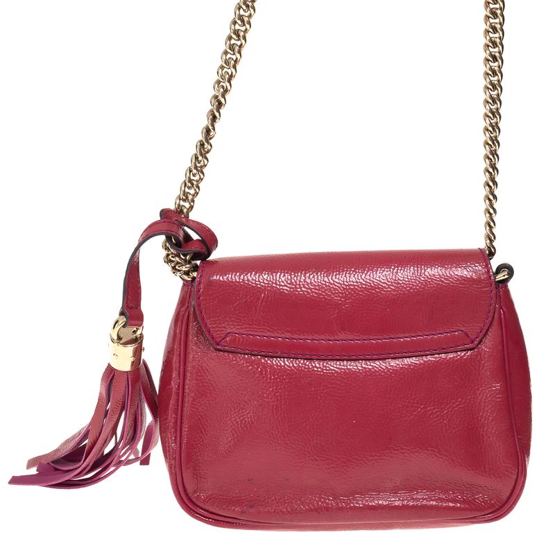 Bolsa-Gucci-Disco-Soho-Chain-Verniz-Cereja