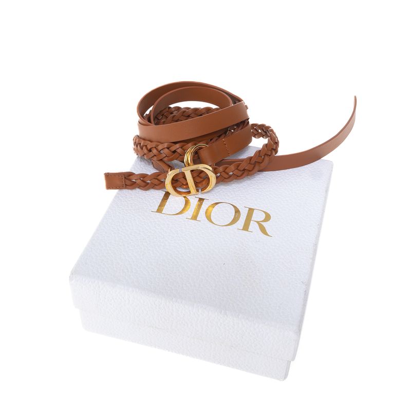 Cinto-Christian-Dior-Duplo-Marrom