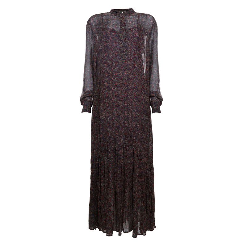 Vestido-Isabel-Marant-Etoile-Estampado-Roxo-Azul-e-Amarelo