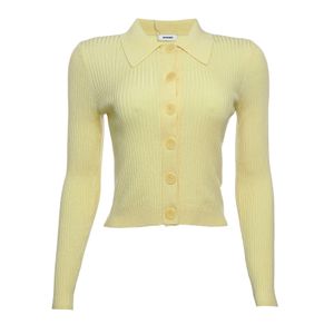 Blusa Sandro Tricô Canelado Amarelo