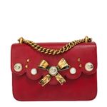 Bolsa-Gucci-Pearly-Peony-Chain-Vermelha