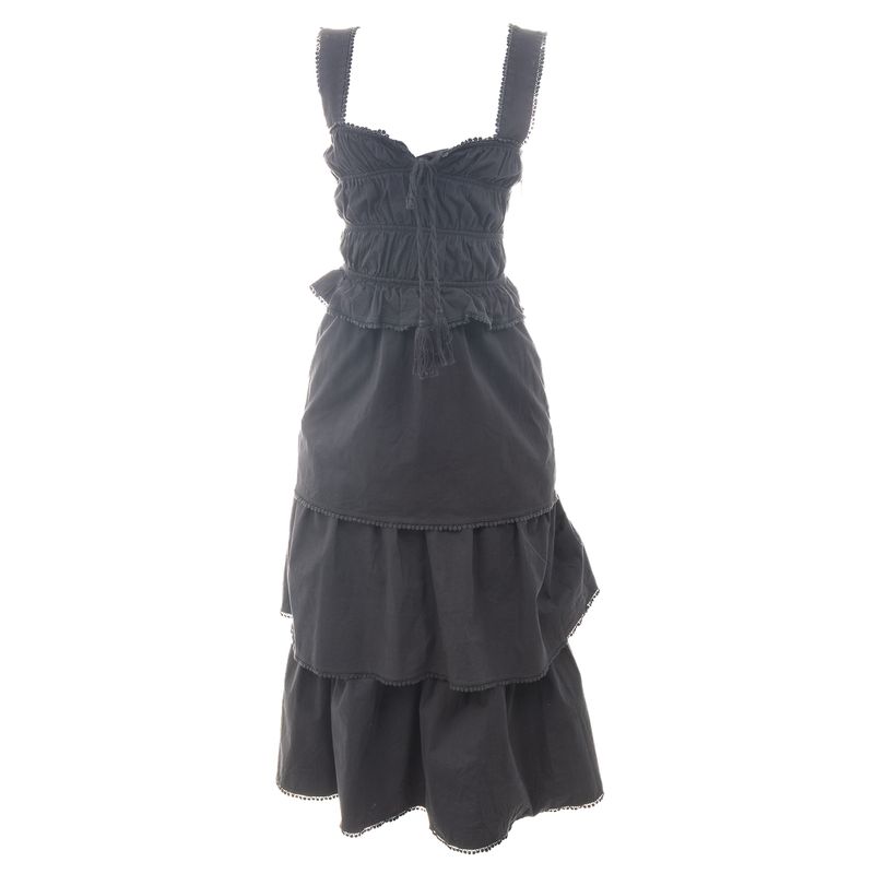 Vestido-Mixed-com-Elastico-Preto