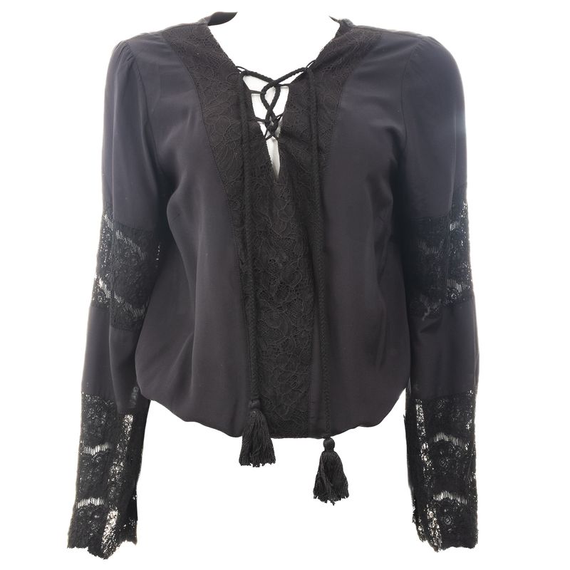 Camisa-Mixed-com-Renda-Preta