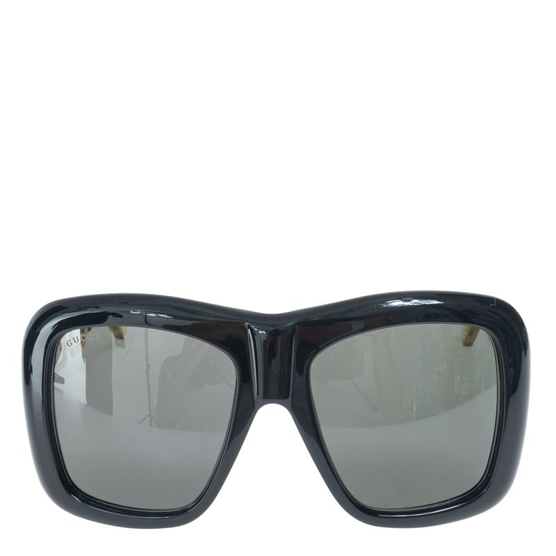 Oculos-Gucci-Maxi-Acetato-e-Corrente-Preto-e-Dourado