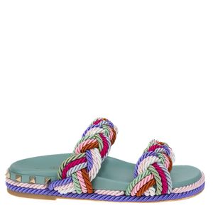 Sandália Valentino Garavani Rasteira Rockstud Colorida