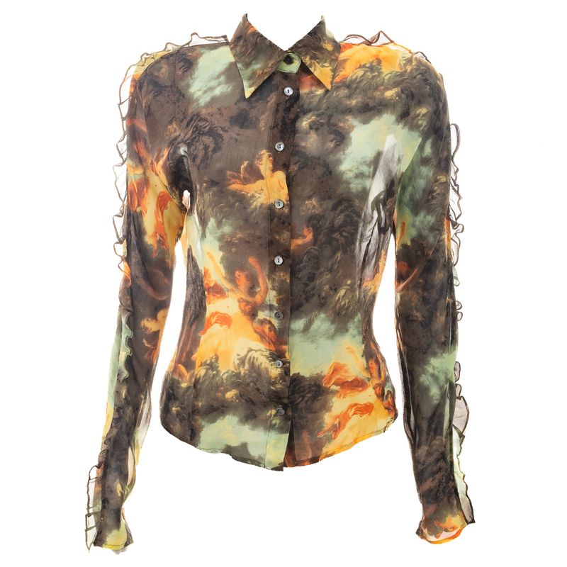 Camisa-Dolce---Gabbana-Seda-Estampada-