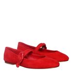 Sapatilha-Larroude-Balllet-Flat-Verona-Camurca-Vermelha-