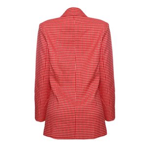 Blazer Bianza Xadrez Vermelho